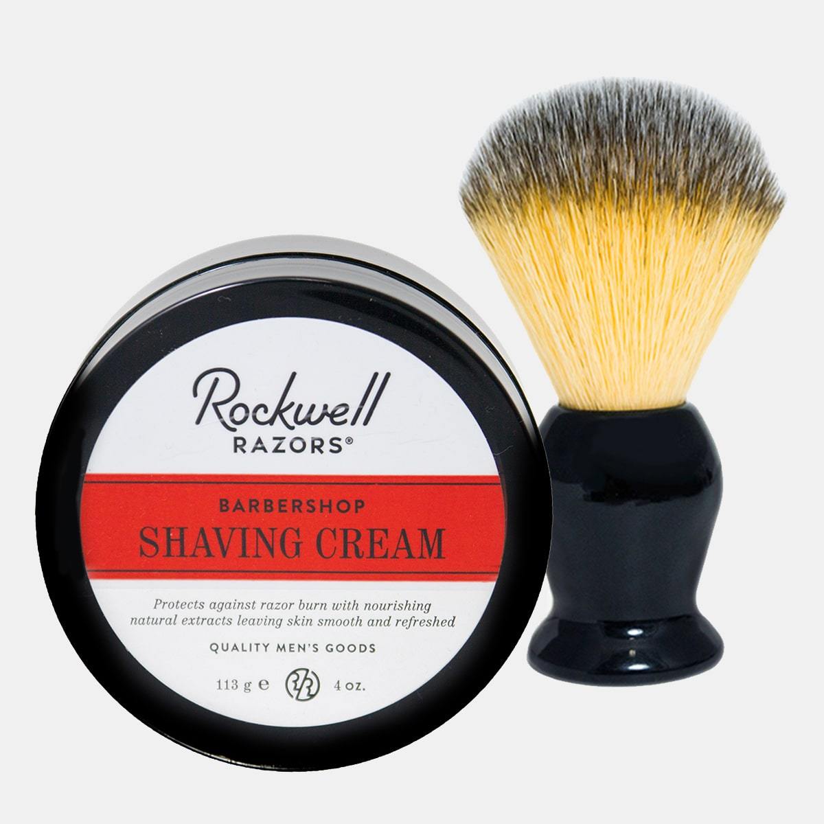 Rockwell All-Natural Shave Cream and Ultra Soft Vegan Shave Brush - , Rockwell Razors